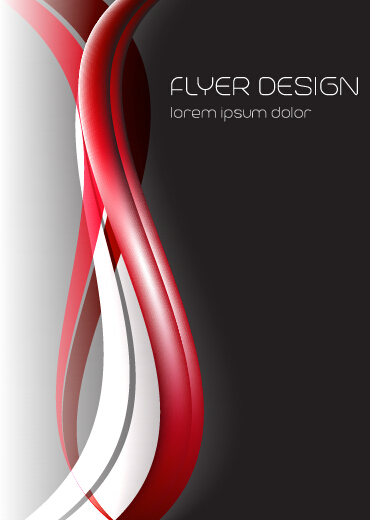 Dynamic lines flyer cover vector set 04 dynamic lines dynamic cover background   