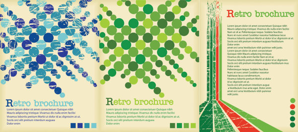 Retro poster background vector graphics nostalgia line incomplete dot background   