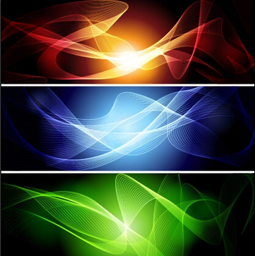 Smoke colorful banner vector set smoke colorful banner   