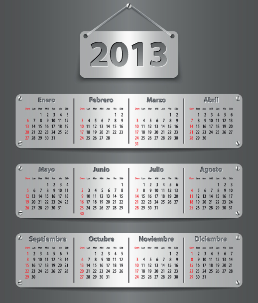 Creative 2013 Calendars design elements vector set 10 elements element calendars calendar 2013   