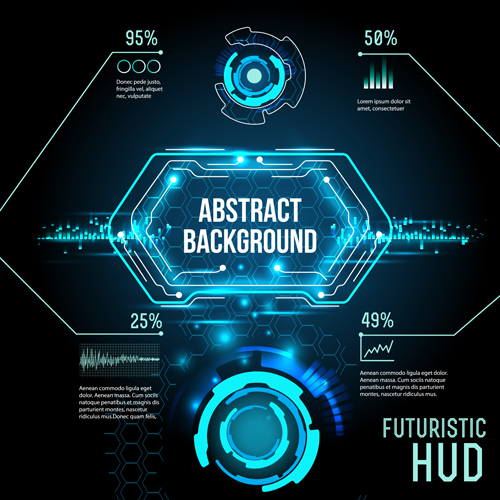 Futuristic tech with abstract background vector 02 tech futuristic background abstract   