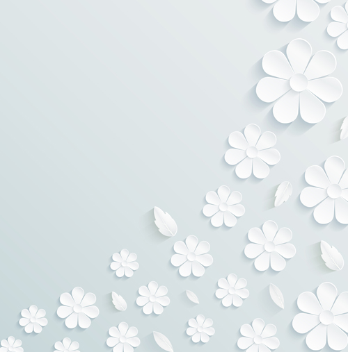 Paper flowers art background vector 01 paper flowers background   