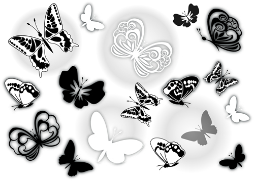 Sorts of butterflies clip art vector material 03 vector material material clip-art clip butterflies   