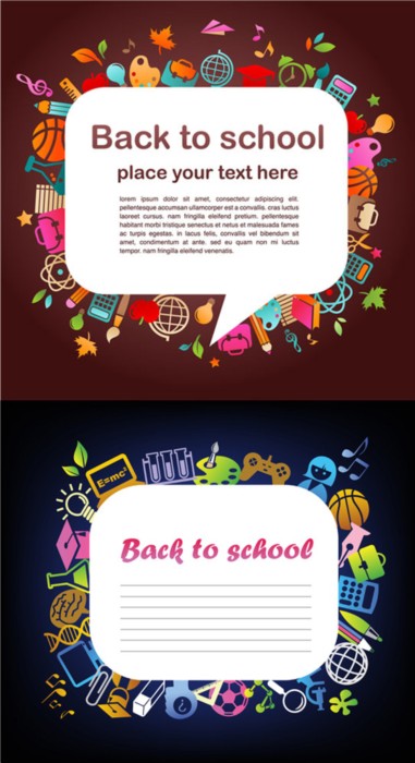 Creative back to school background vector school creative back   