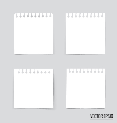 Simple note papers vector material set 08 simple paper note   
