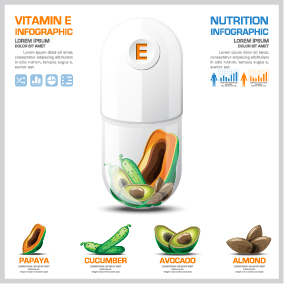 Creative vitamin with infographic vector 05 vitamin infographic creative   