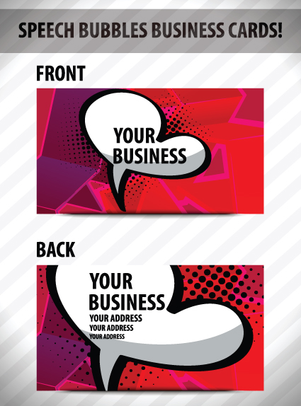Creative Speech bubble business card vector graphic 01 speech card business card business bubble   