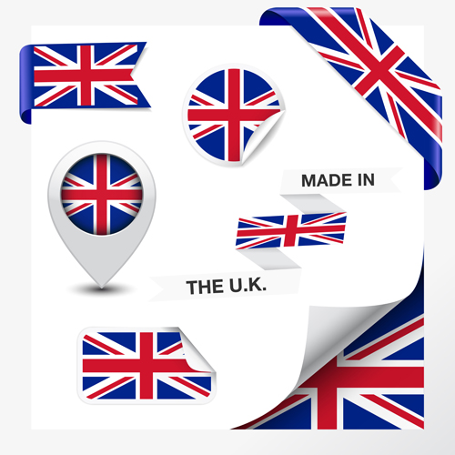 Different countries flag sticker with ribbon vector 06 sticker ribbon different countries   