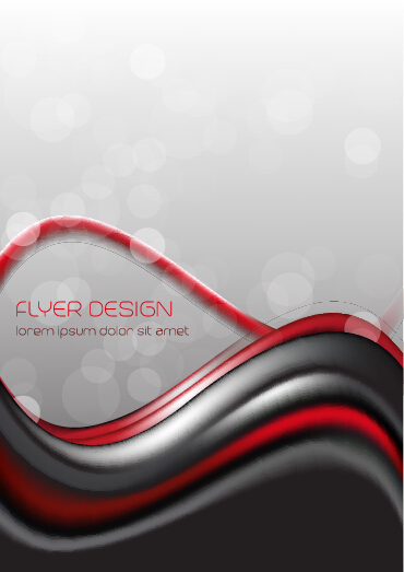 Dynamic lines flyer cover vector set 05 wave lines dynamic lines dynamic   