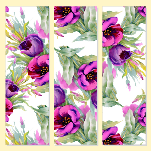 Beautiful flowers design banners vector set 04 Beautiful flowers beautiful banners   