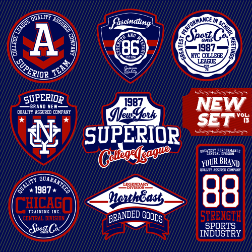 Vintage T 59347 vector material t-shirt material labels label creative   