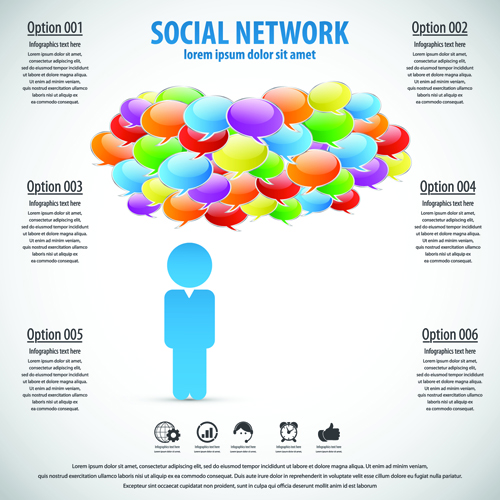 Business template social network vector design vector 04 social network business template business   