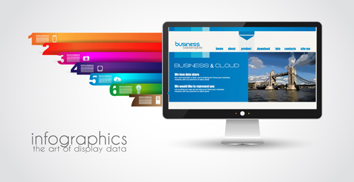 Modern devices infographics vector 01 modern infographics devices   