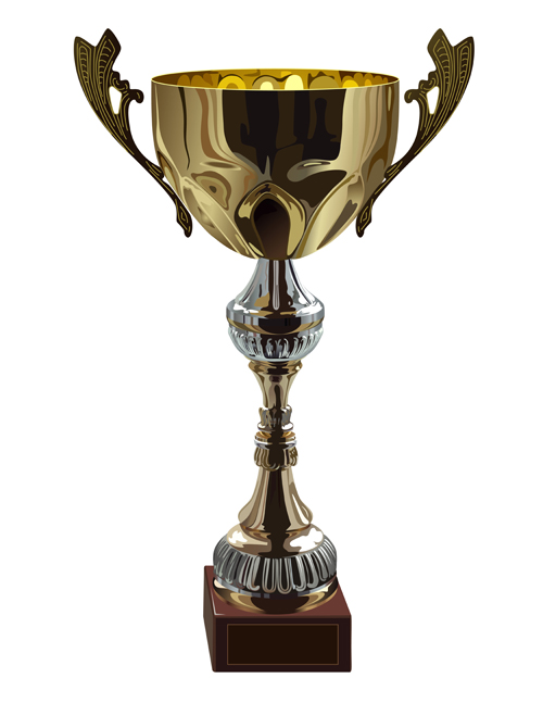 trophy cup and Medals vector set 01 trophy cup medals medal   