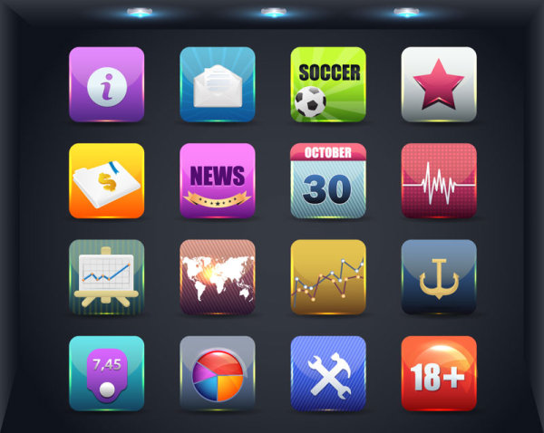 Creative Mobile application icon set 01 mobile icon creative application   