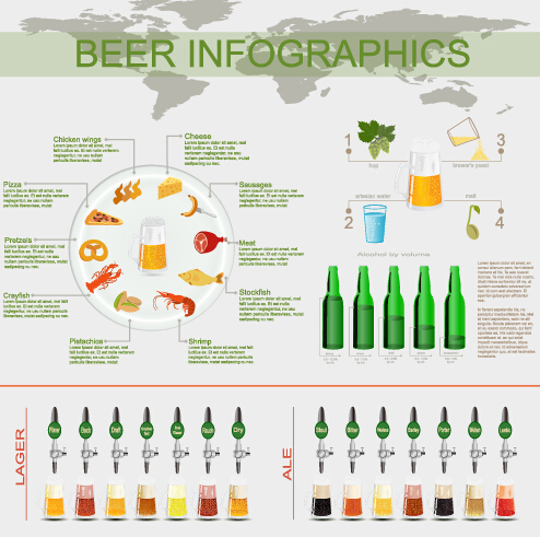 Beer infographic business template vector 04 template vector infographic business template business beer   