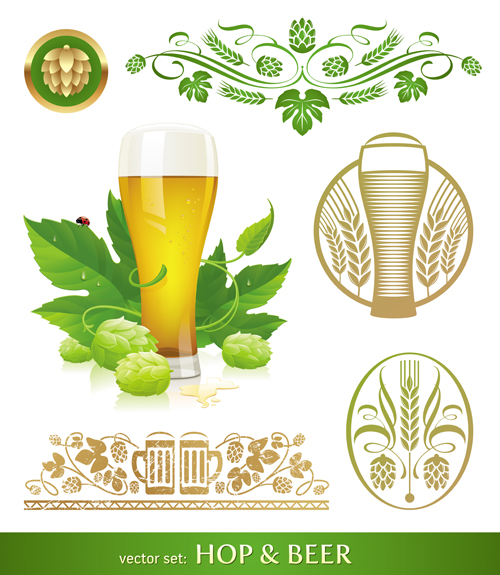 Vector beer label background graphics 01 label beer background   