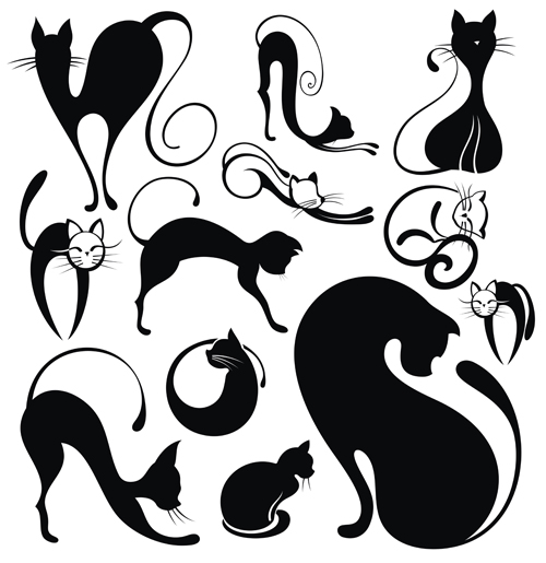 lovely Animals Vector Silhouettes 01 silhouettes silhouette lovely animals Animal   