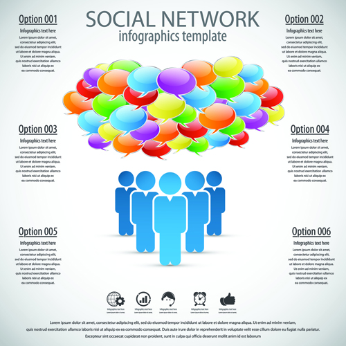 Business template social network vector design vector 03 social network business template business   