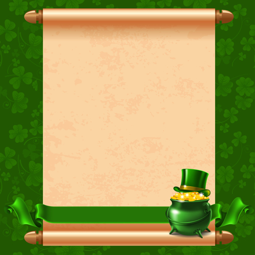 Green saint patrick day background vector 02 St. saint patrick day green background vector background   