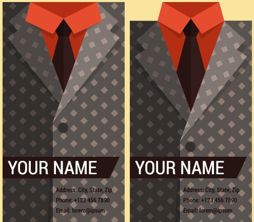 Creative suit with business cards vector set 08 suit creative business cards business card business   