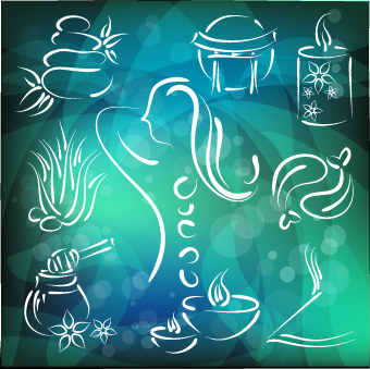 Creative Spa design element vector set 02 spa element creative   