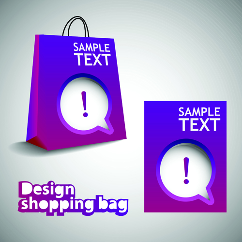 Vector set of Creative Shopping bags design elements 02 shopping elements element creative bags bag   