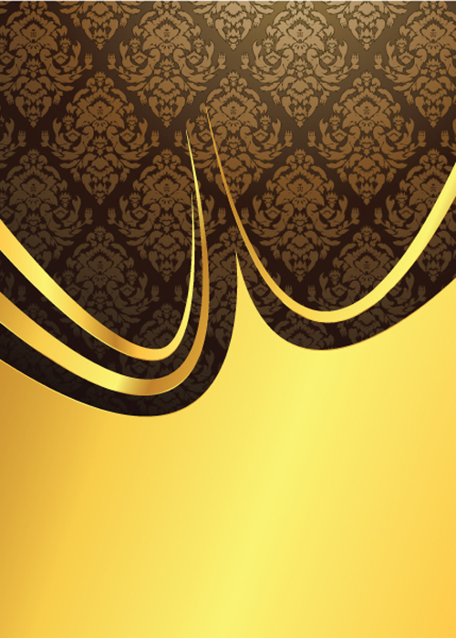 Simple gold art background vector 02 simple gold background   