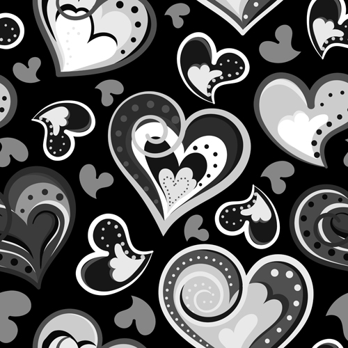 Valentines day heart hand drawn pattern vector 03 valentines pattern heart hand drawn day   