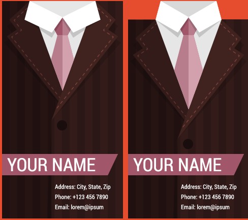 Creative suit with business cards vector set 07 suit business cards business card business   