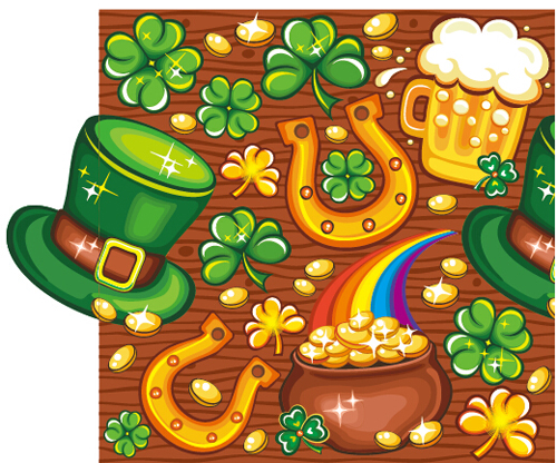 Happy St Patricks Day vector material set 05 patricks day material happy   