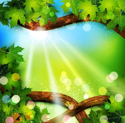 Fresh green leaves with natural background vector on natural leaves green fresh background   