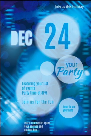 December 24 christmas party flyer cover vector 07 party flyer December 24 December cover christmas   