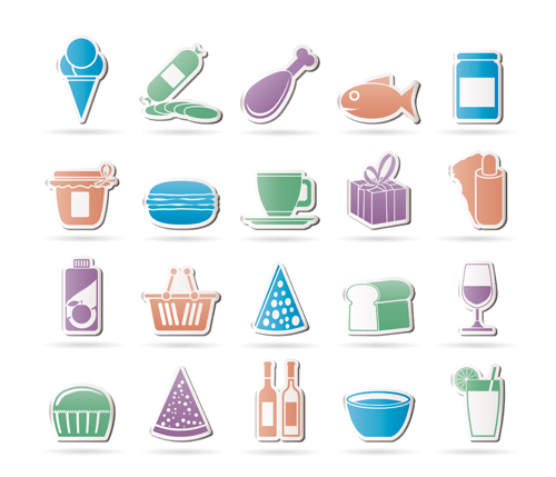 Elements of Food icons set 01 icons icon food elements element   