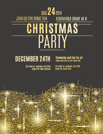 December 24 christmas party flyer cover vector 02 party flyer December 24 December christmas   