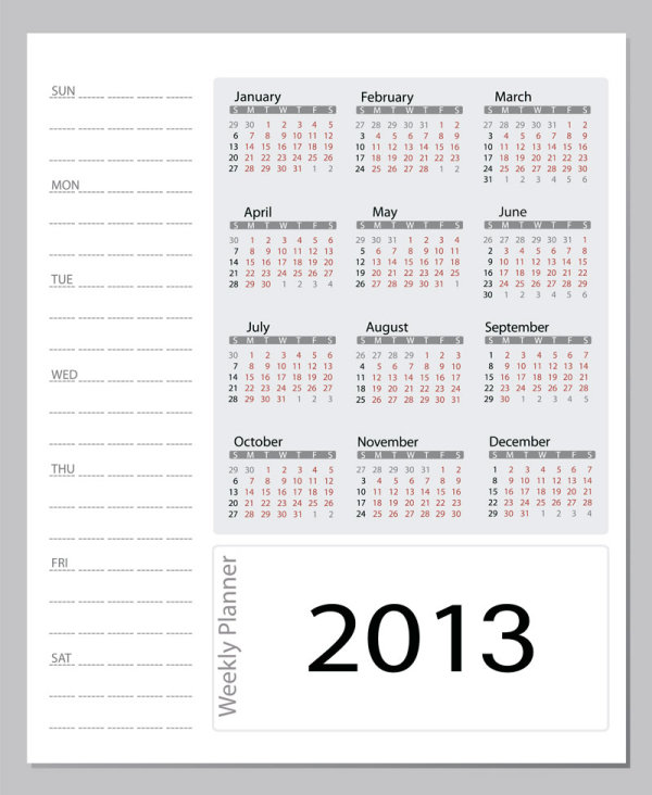 2013 Creative Calendar Collection design vector material 17 material creative collection calendar 2013   