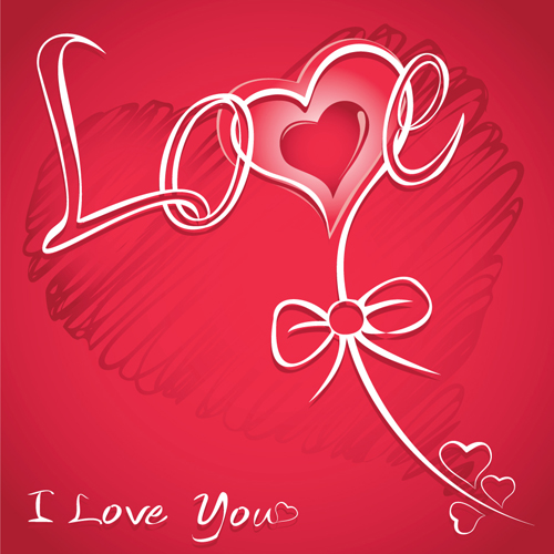 The Valentine card design vector graphic 04 Valentine card   