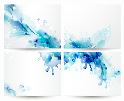 Blue flower backgrounds vector 01 flower background blue backgrounds background   
