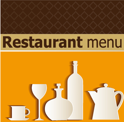 Modern restaurant menu vector cover set 02 restaurant modern cover   