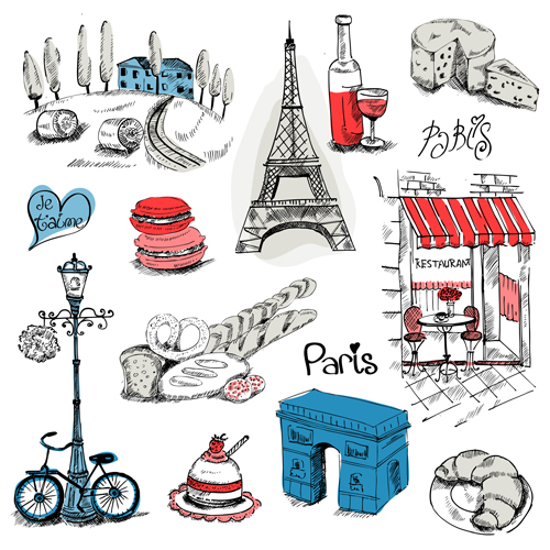 Paris symbols elements vector 04 symbols symbol paris elements element   