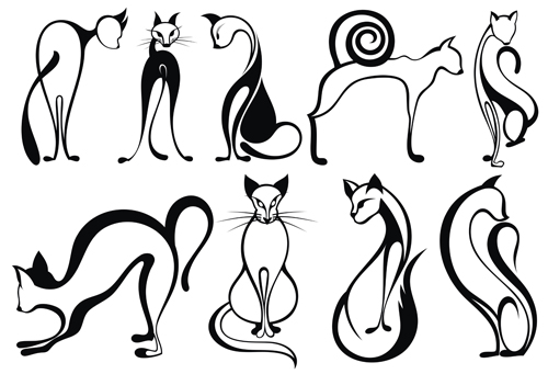 lovely Animals Vector Silhouettes 04 silhouettes silhouette lovely animals Animal   