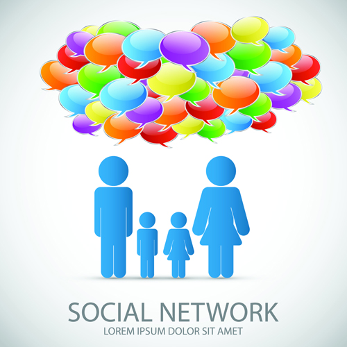 Business template social network vector design vector 02 social network business template business   