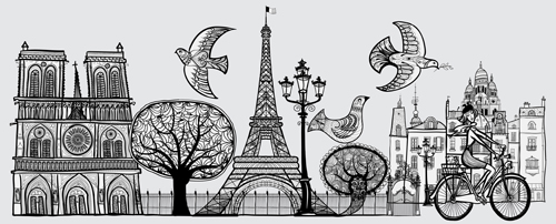 Paris symbols elements vector 03 symbols symbol paris elements element   