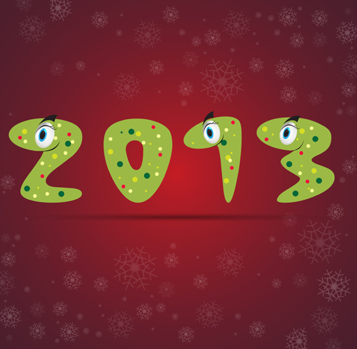 Snake 2013 Christmas design vector graphics 08 snake christmas 2013   