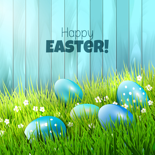 2015 easter with spring background vector 02   