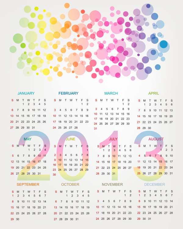 2013 Creative Calendar Collection design vector material 18 material creative collection calendar 2013   