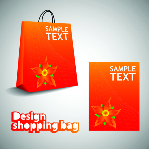 Vector set of Creative Shopping bags design elements 01 shopping elements element creative bags bag   