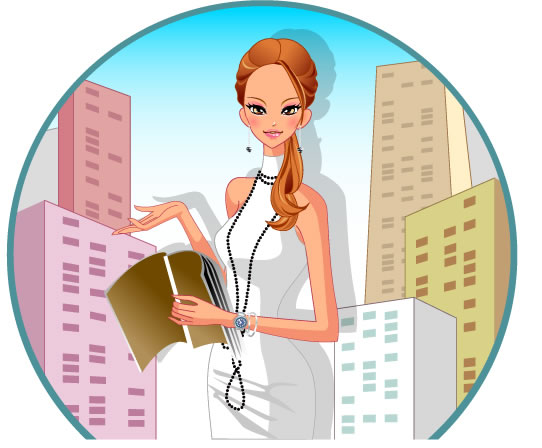 Stylish office people set 61 vector white-collar workers Vector figure office space office people business people ai a woman   