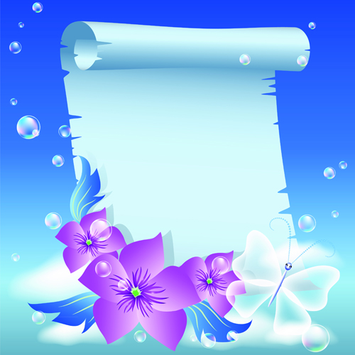 Flower with paper dream background vector 02 paper flower background vector background   