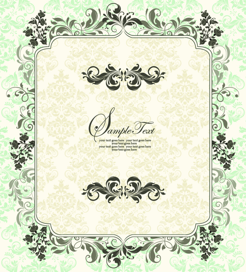 Ornate Vintage Floral vector Backgrounds art 03 vintage ornate floral   